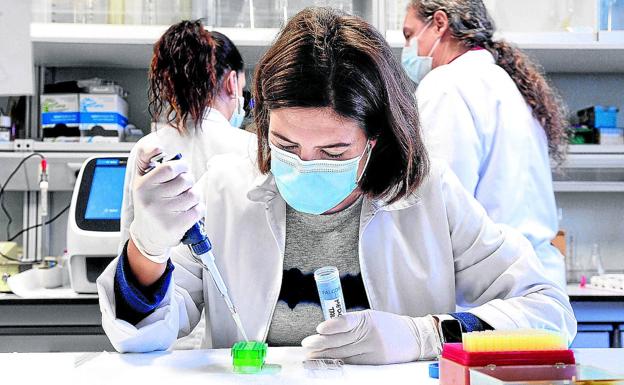 Científicas realizan ensayos en un laboratorio del Instituto de Biología y Genética Molecular, asociado al CSIC.