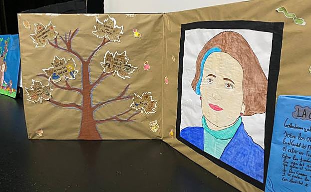 Uno de los murales realizdos por alumnado del IES Los Neveros.