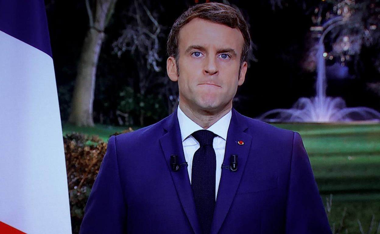 Enmmanuel Macron, en su mensaje a la nación.