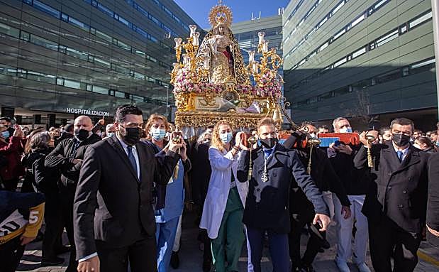 La única dolorosa que procesionó en 2021.