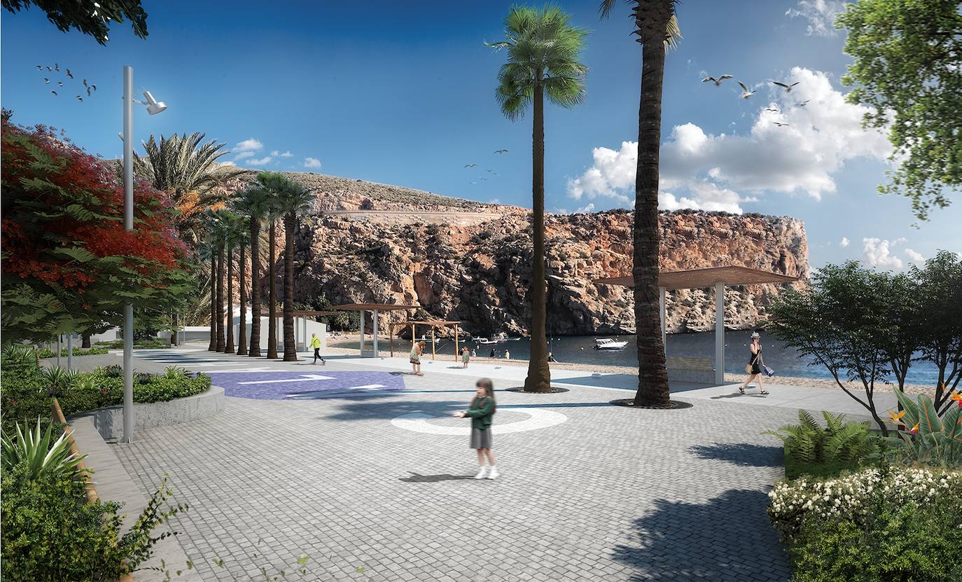 Recreación del futuro paseo marítimo.