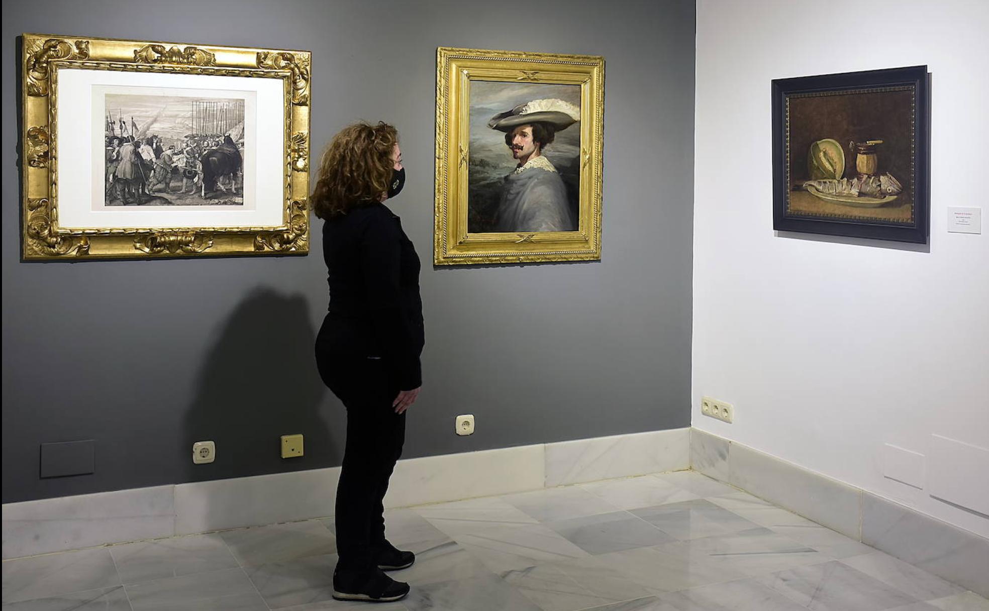 Varias obras de Miguel Pineda en el Museo de Adra, la localidad almeriense donde nació el pintor durante el traslado eventual de su familia, perseguida en Granada por los absolutistas. 