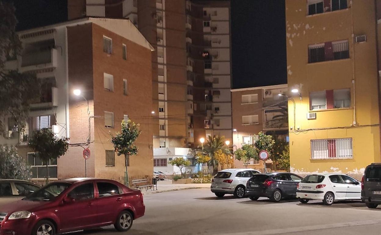 La barriada de Santa Ana, una de las zonas con la nueva luminaria LED. 