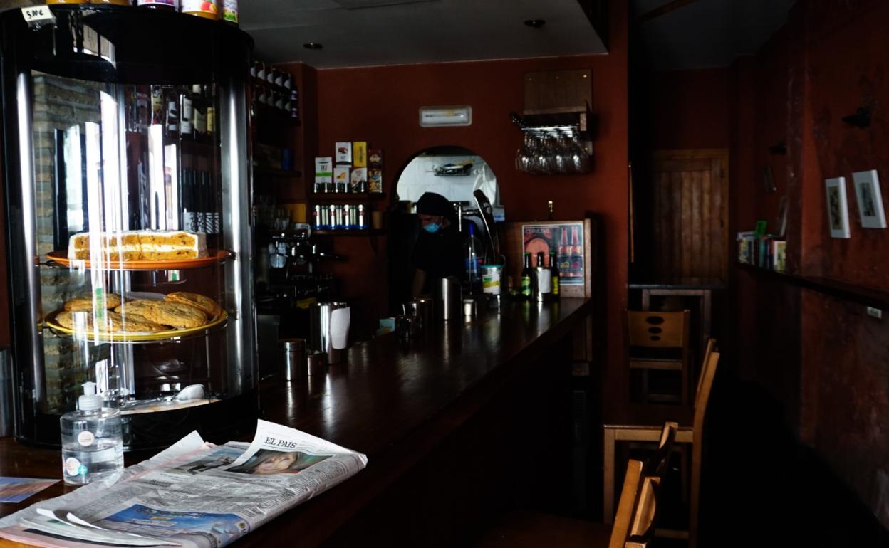 El Café 4 Gatos durante el último apagón de esta semana.