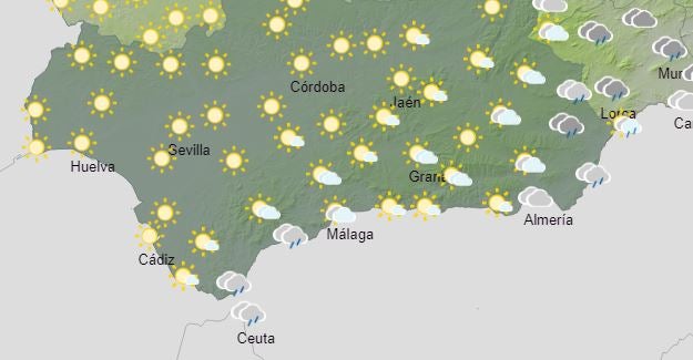 Cielos para este domingo en Andalucía