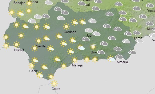 Cielos para este sábado en Andalucía