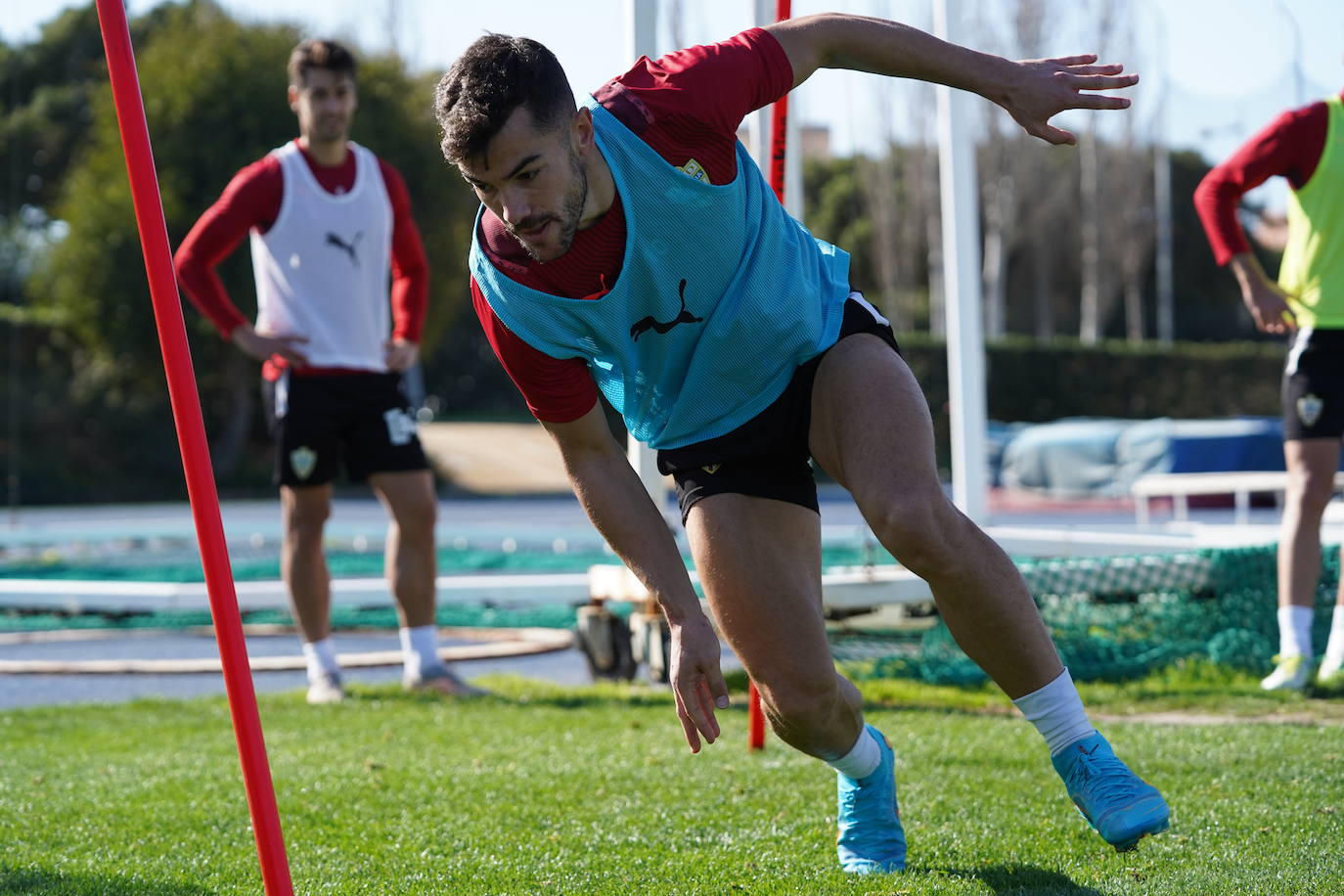 Momento del entrenamiento de la UD Almería.