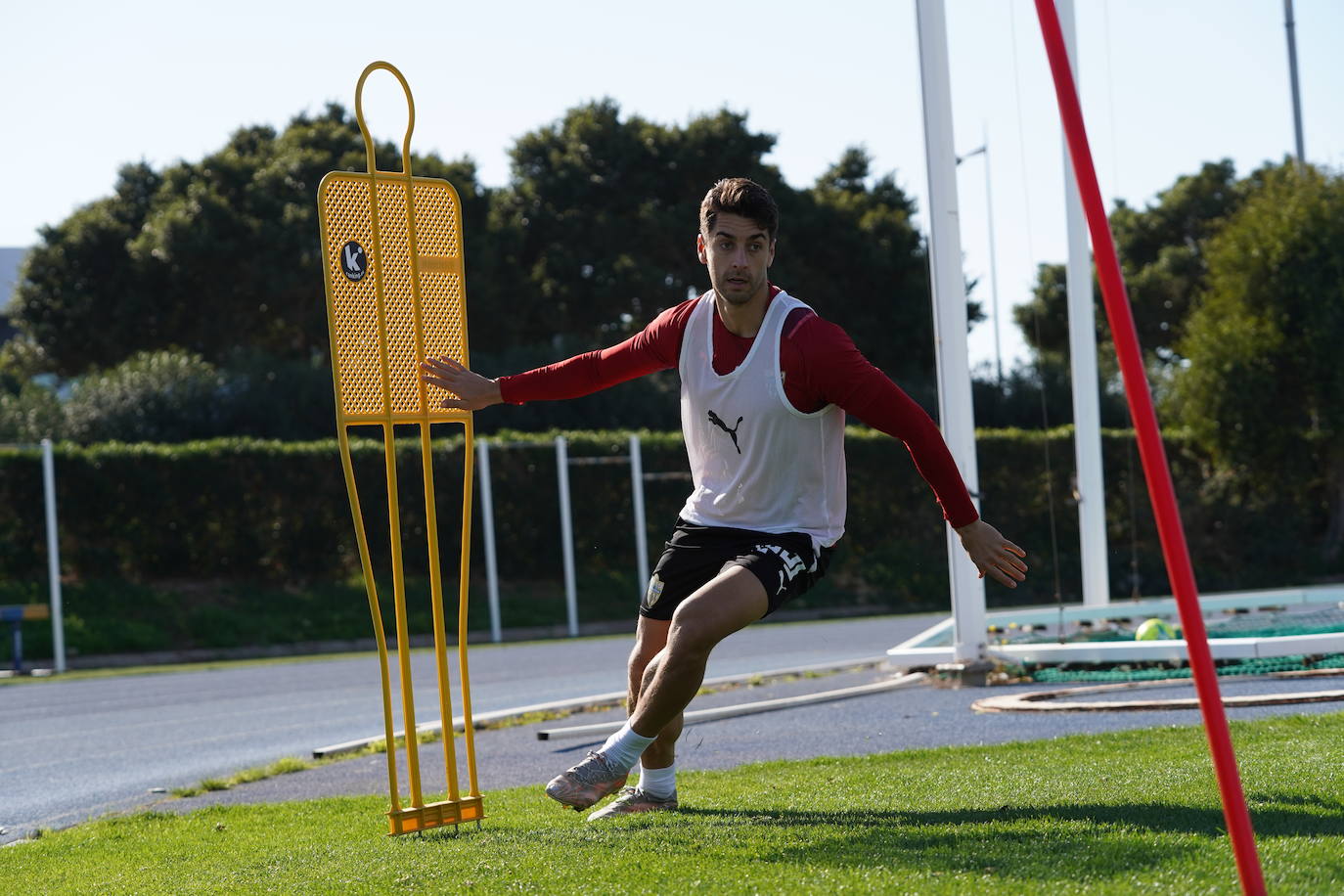 Momento del entrenamiento de la UD Almería.