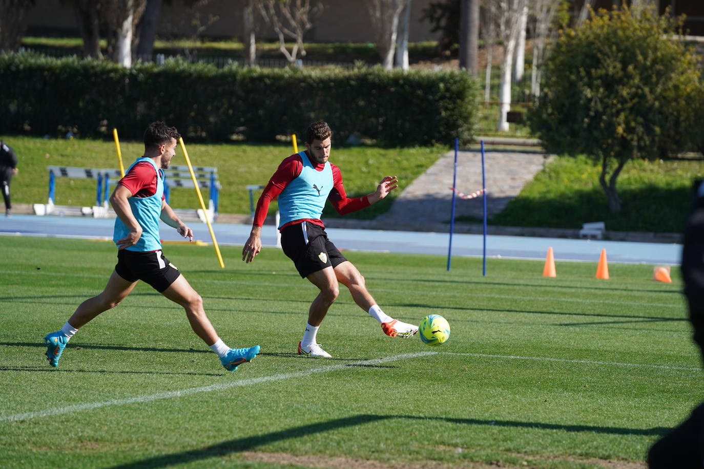 Momento del entrenamiento de la UD Almería.