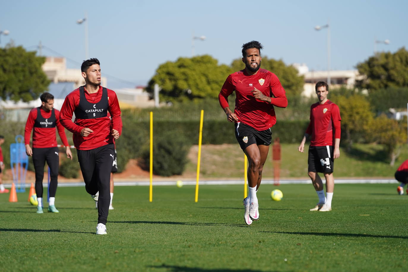 Momento del entrenamiento de la UD Almería.