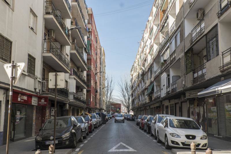 Edificios antiguos en el barrio de Doctores de la capital granadina. 