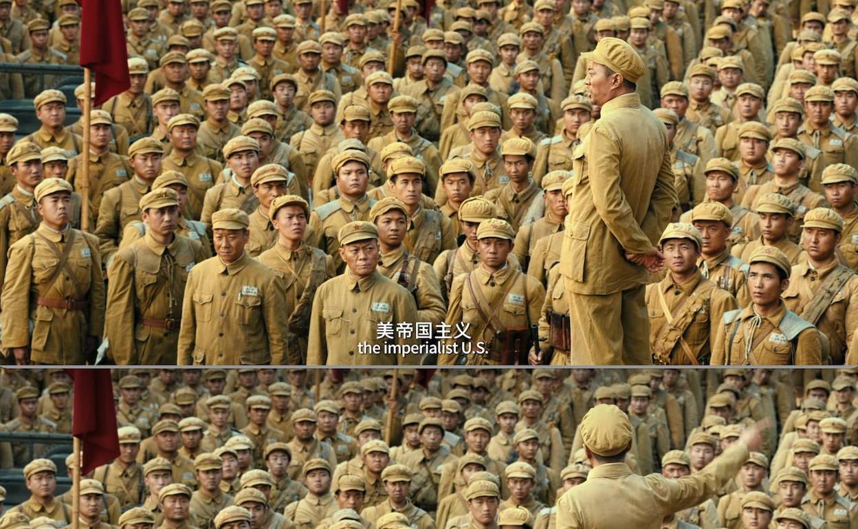 Escena de una película china