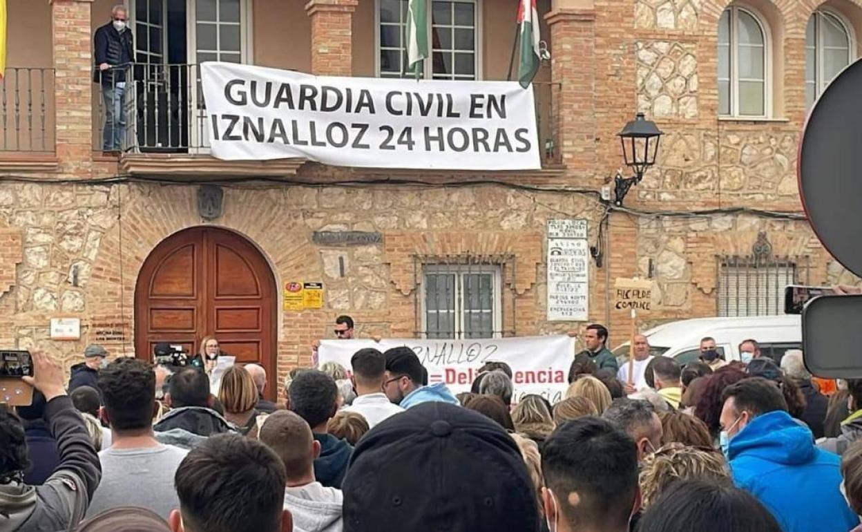 Manifestación de vecinos contra la inseguridad.
