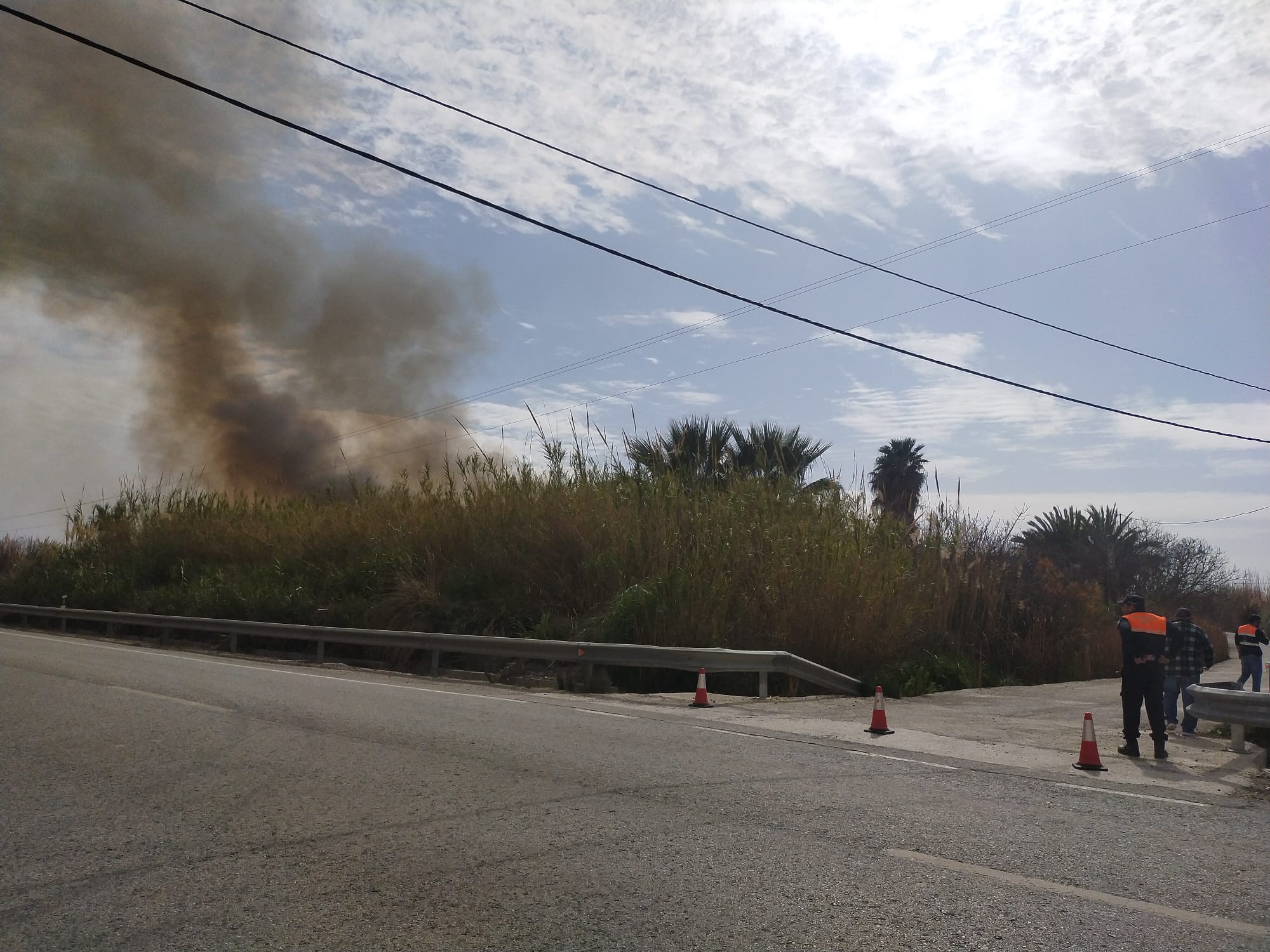 Ha obligado a desalojar el polígono de Algaidas