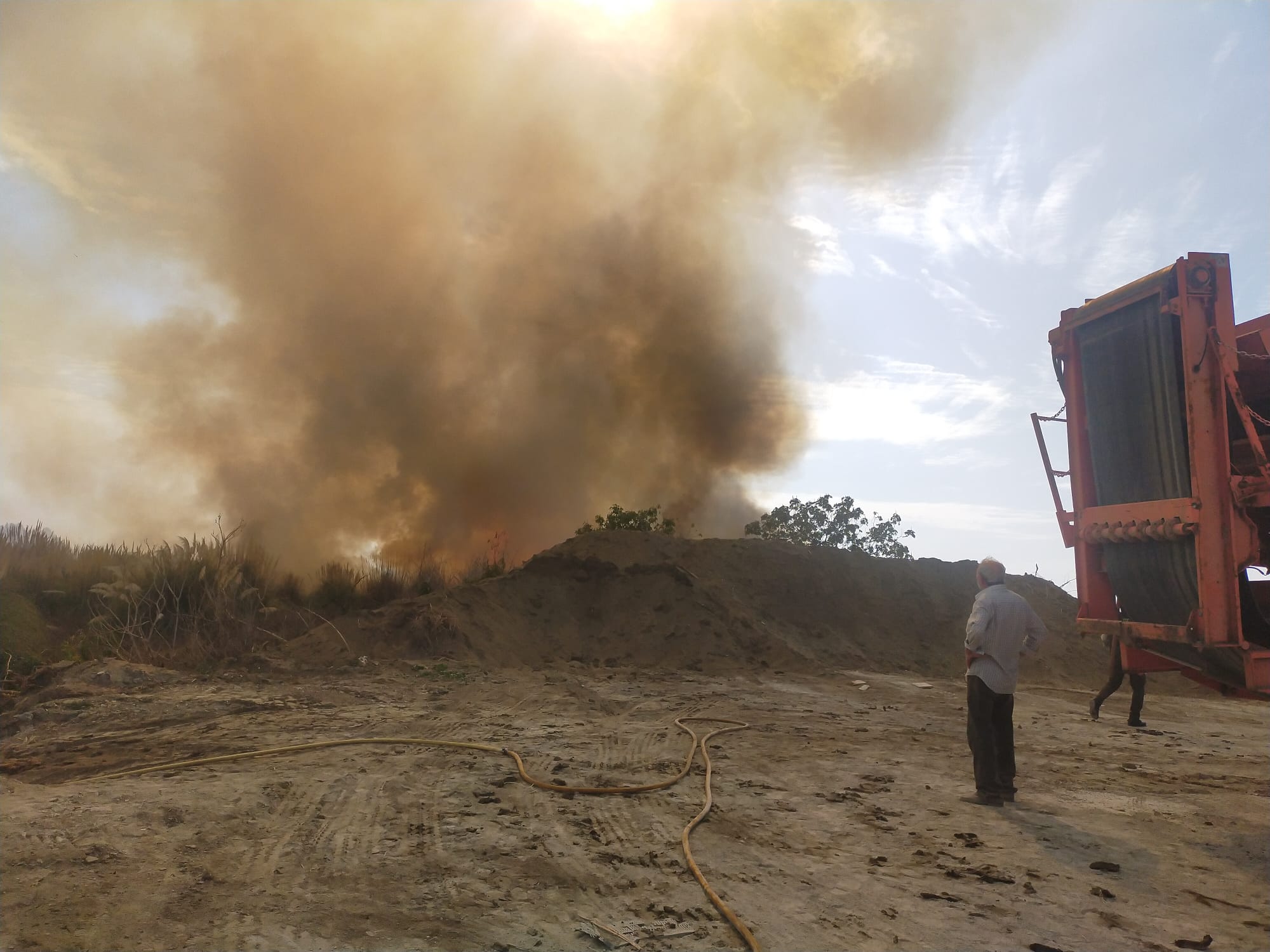 Ha obligado a desalojar el polígono de Algaidas