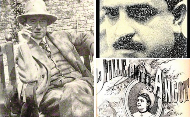 Andre Gidé, José García Mercadal y la hija de M. Angot.