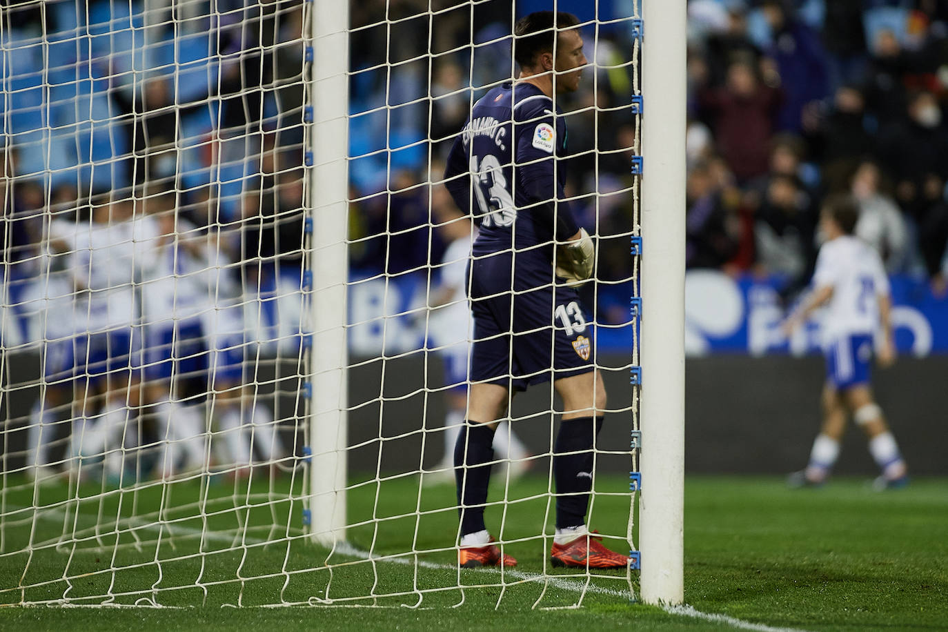Desolación de Fernando tras el gol encajado. 
