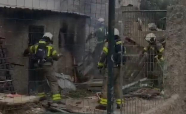 Casa en la que se ha declarado el incendio