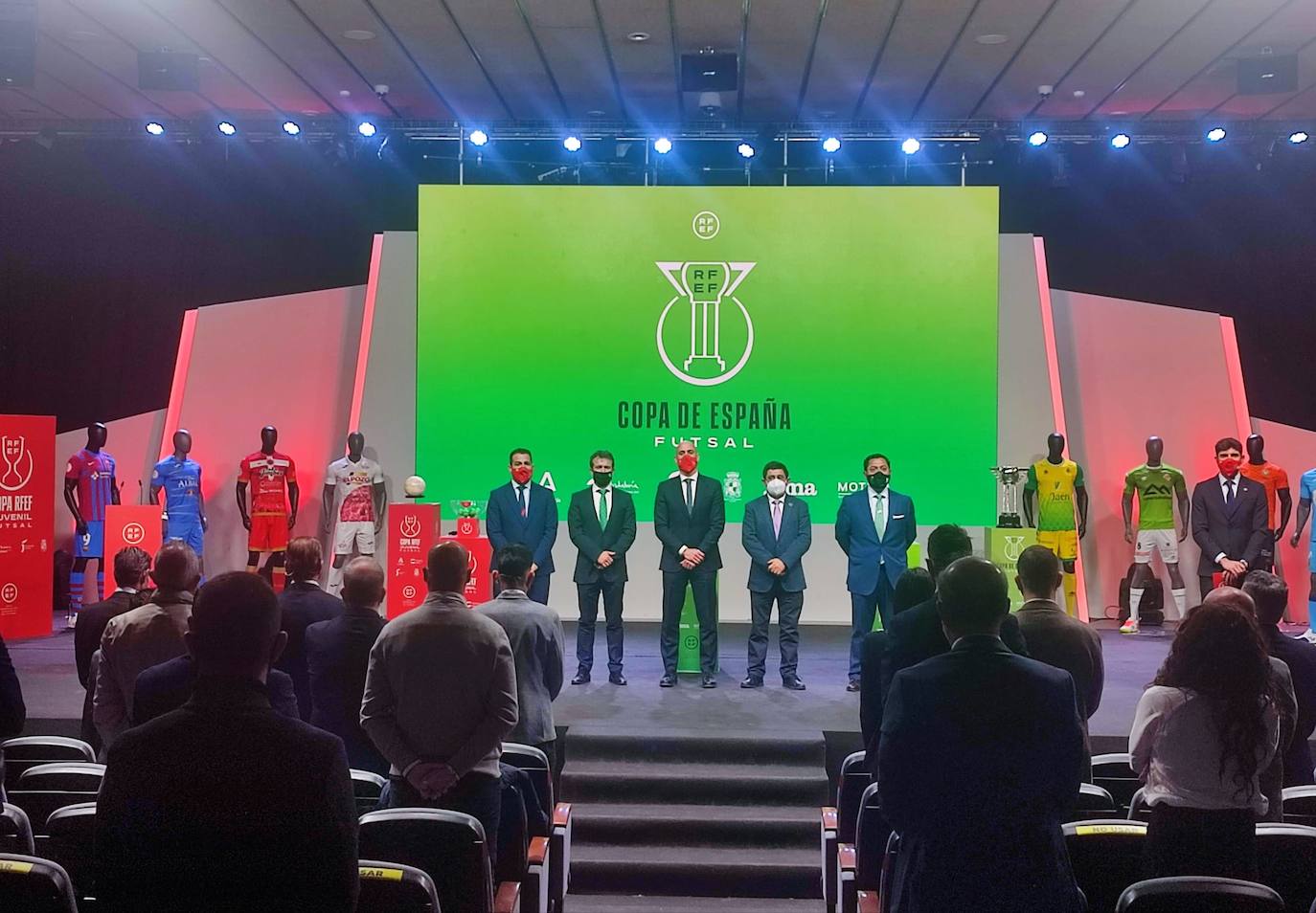 Presentación de la 33ª Copa de España de fútbol sala en la Ciudad del Fútbol de Las Rozas en Madrid. 