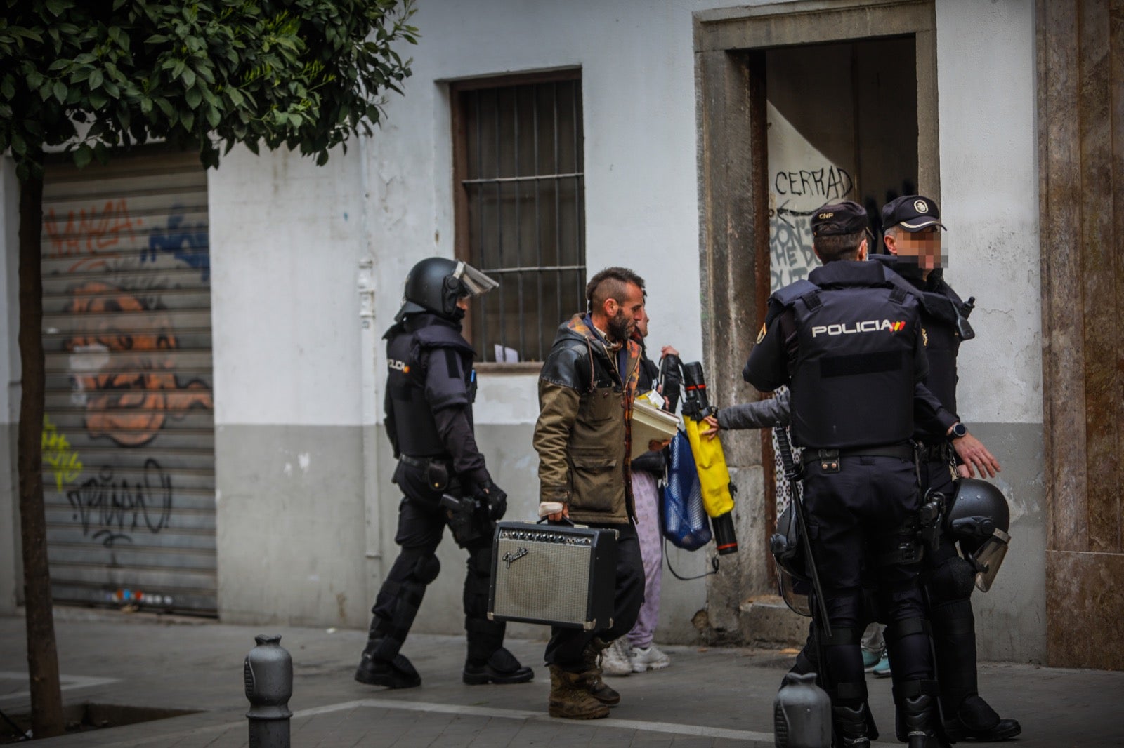 Desalojo de una casa okupa en el Realejo