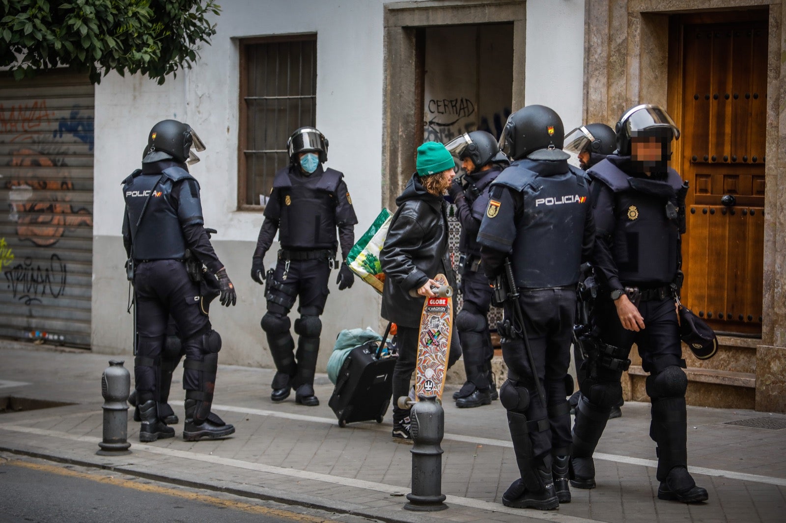 Desalojo de una casa okupa en el Realejo