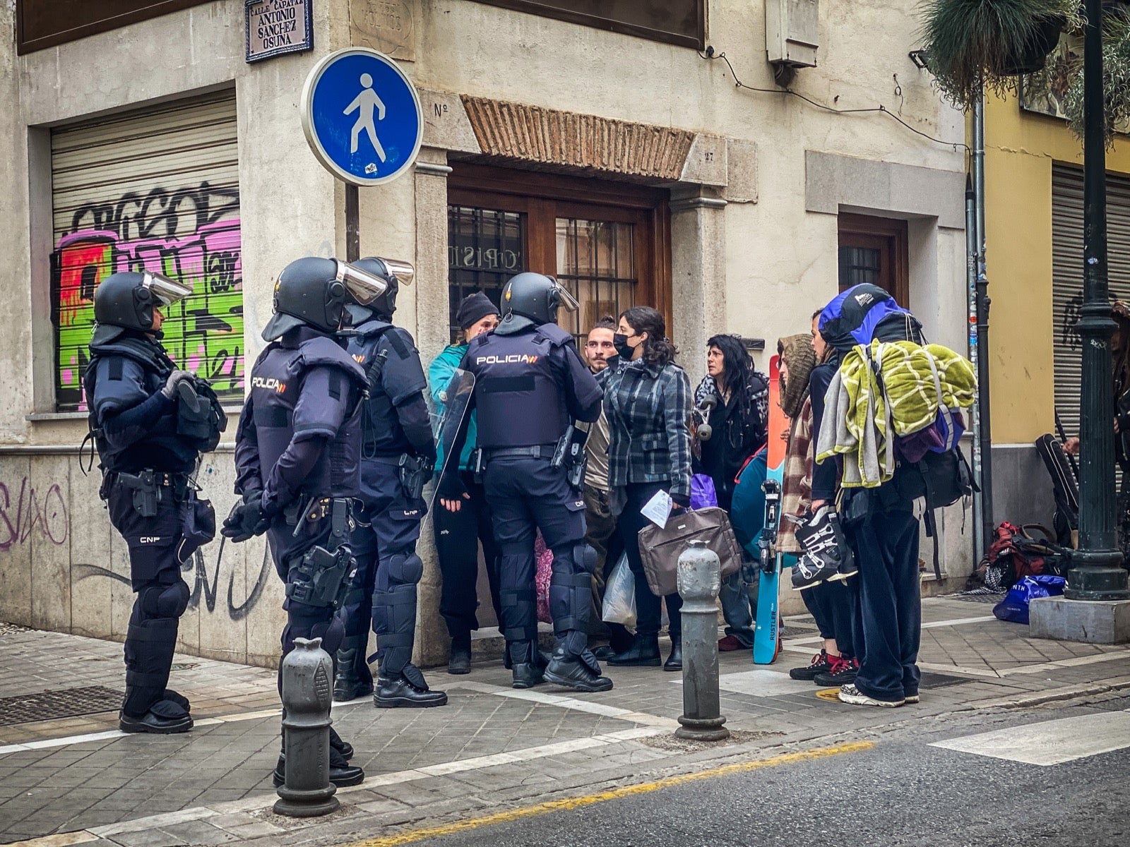 Desalojo de una casa okupa en el Realejo