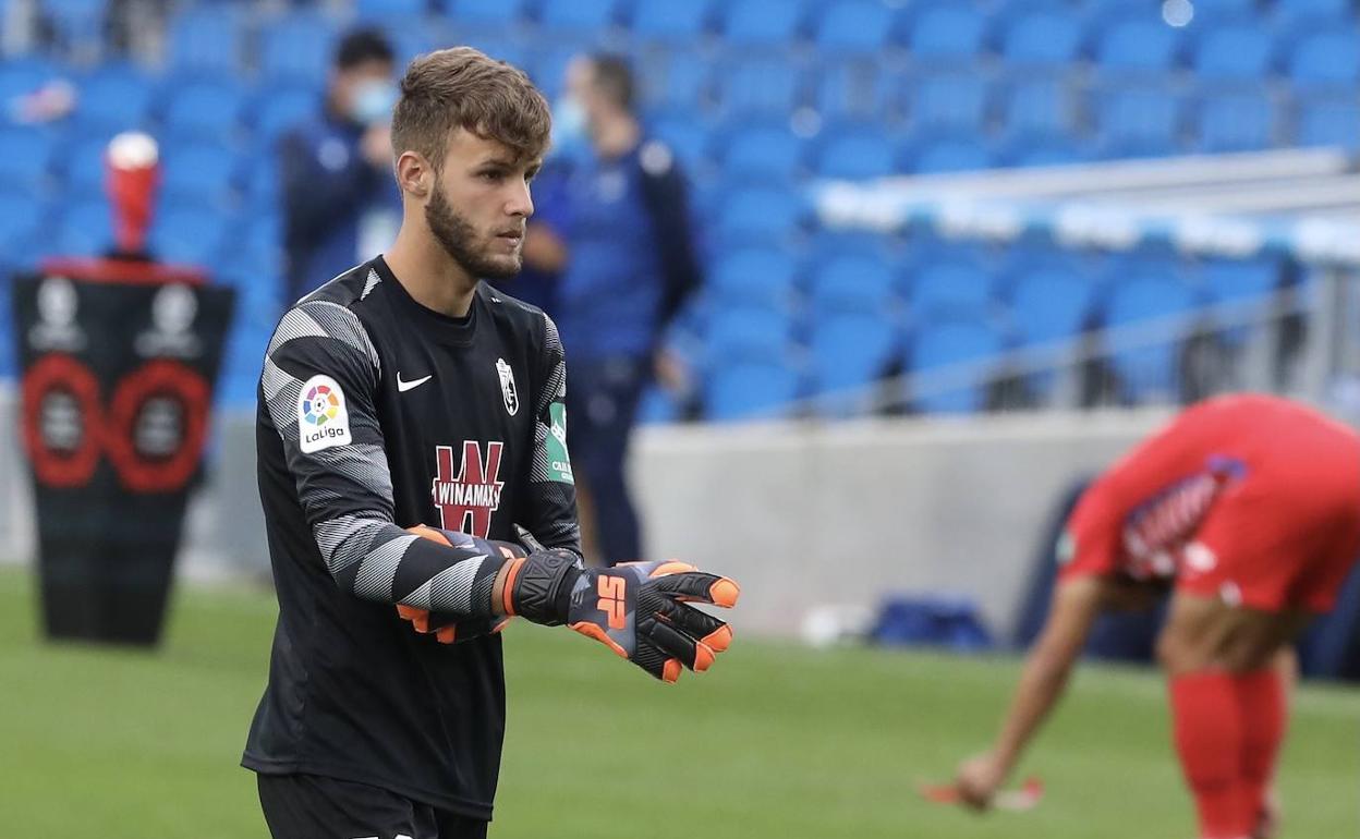 Ángel Jiménez, en su debut con el primer equipo. 