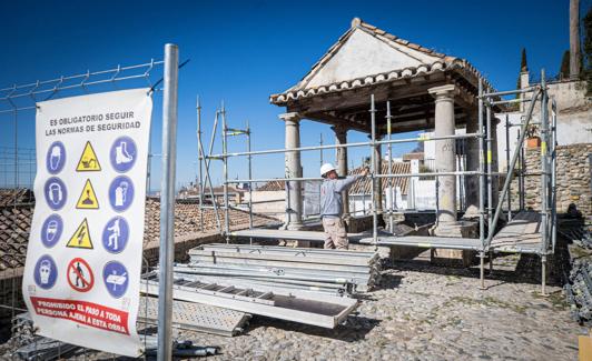 Obras en el Lavadero de la Puerta del Sol. 