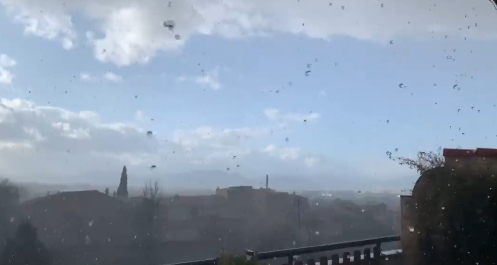 Granizo sobre Ogíjares