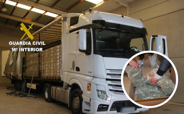 Camió y droga incautados. 