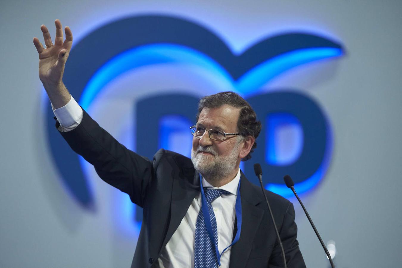 El expresidente del Gobierno, Mariano Rajoy, durante su intervención en el Comgreso Nacional de Sevilla