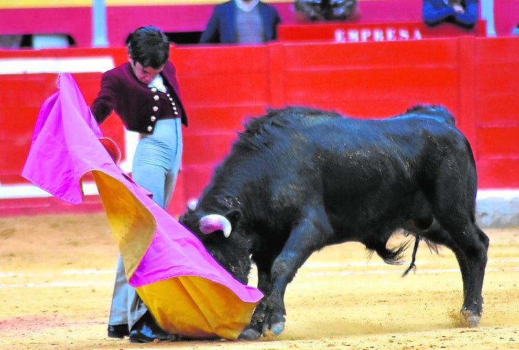 Pérez, en plena faena. 
