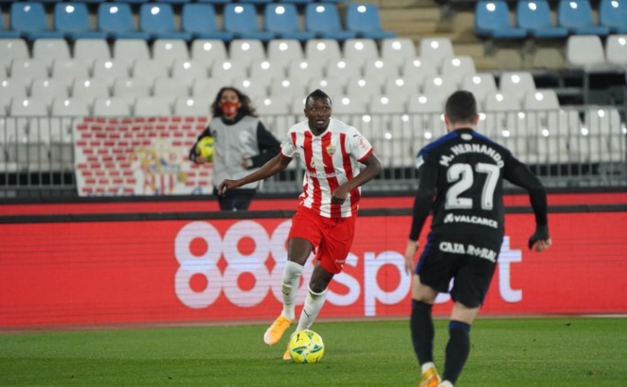 En la visita berciana de la pasada Liga, Sadiq Umar marcó los tres goles de la victoria rojiblanca.