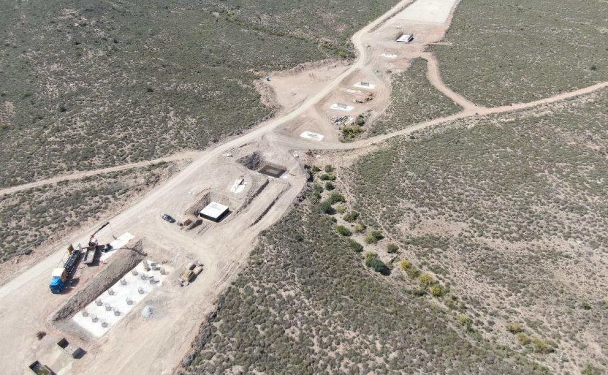 Imagen de archivo de las obras del AVE a su paso por el término municipal de Níjar.