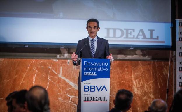 Francisco Javier Jerez Basurco, director Territoriar SUR BBVA, durante el Desayuno Informativo.