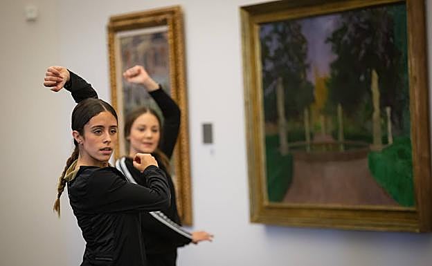 Imagen principal - Momentos del ensayo. 