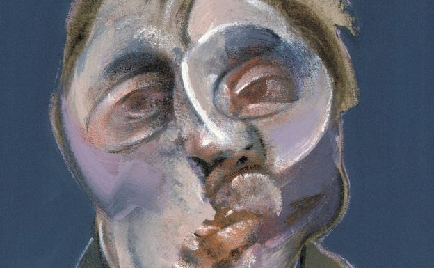 Detalle de un autorretrato de Francis Bacon. 