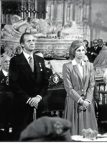 Los reyes de España en el día dela Hispanidad en 1983. 