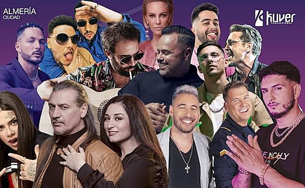 Cartel de varios de los artistas que actuarán en el Solazo Fest.