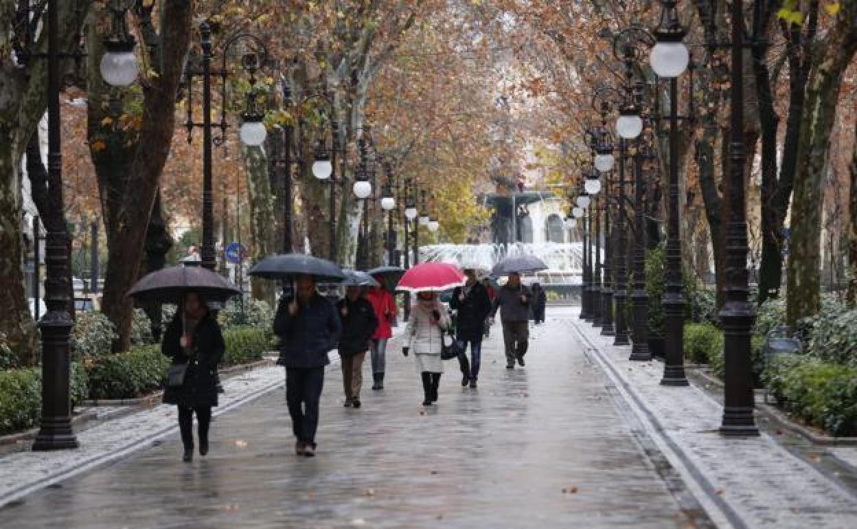 Lluvia en Granada.