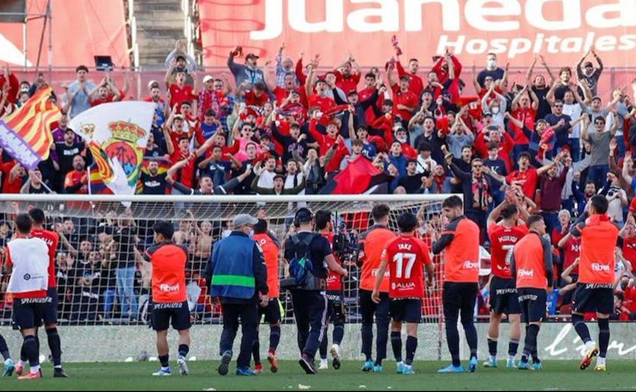 Afición del Mallorca en Son Moix. 