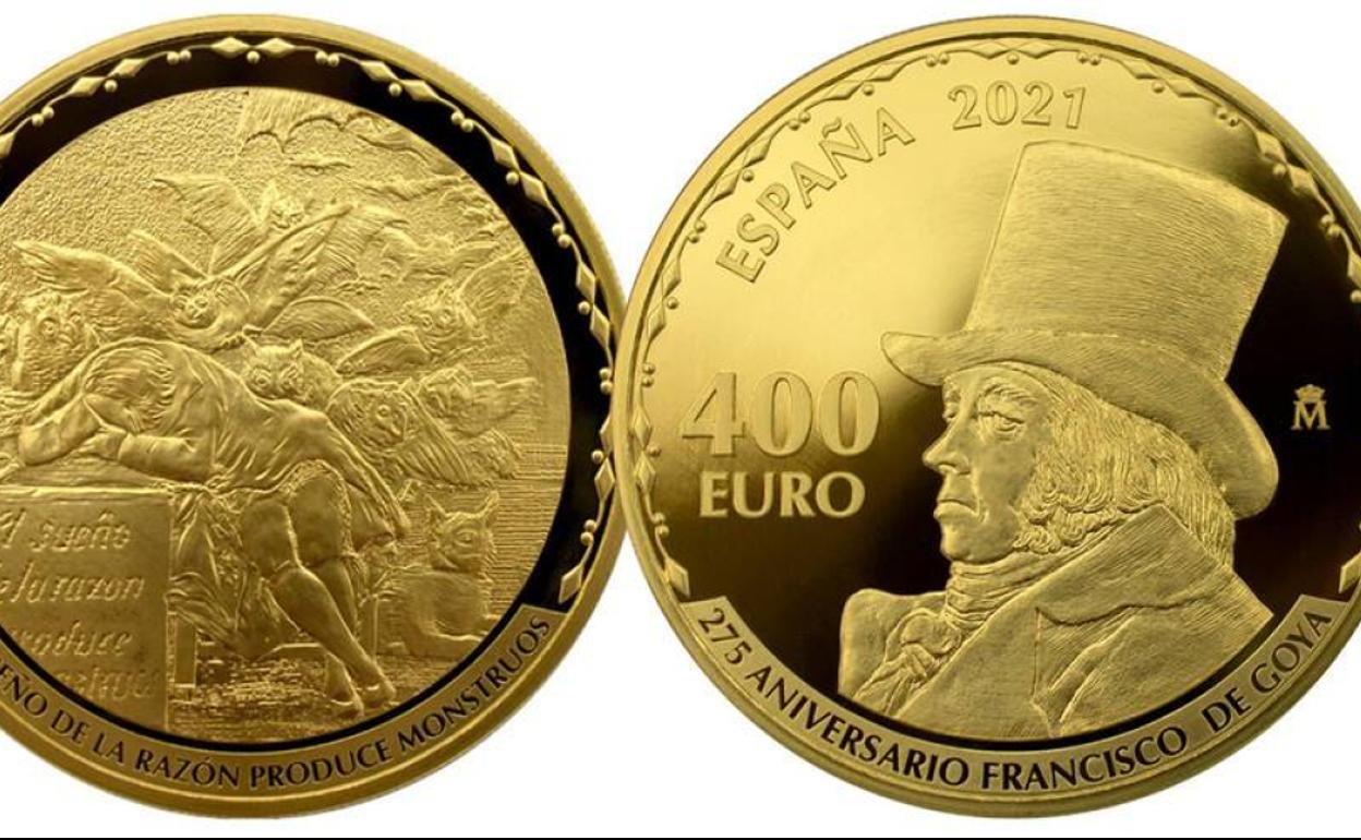 Las monedas de euro que homenajean a Goya se venden por hasta 1.800 €