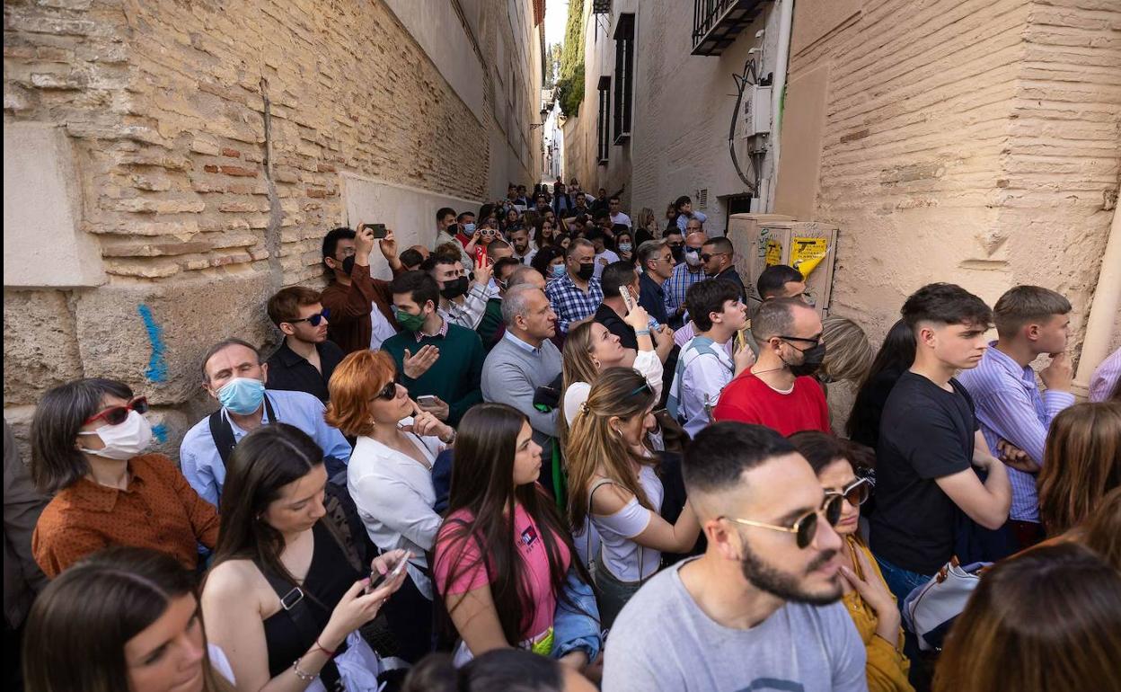 Aglomeraciones en Granada durante la pasada Semana Santa.
