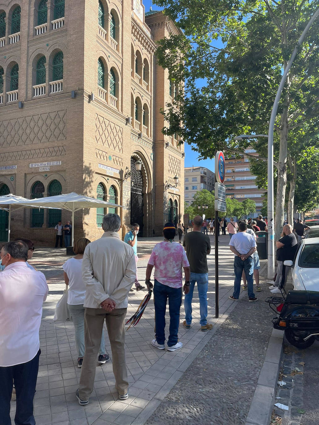 Colas en la Plaza de Toros antes de la feria taurina del Corpus 2022.