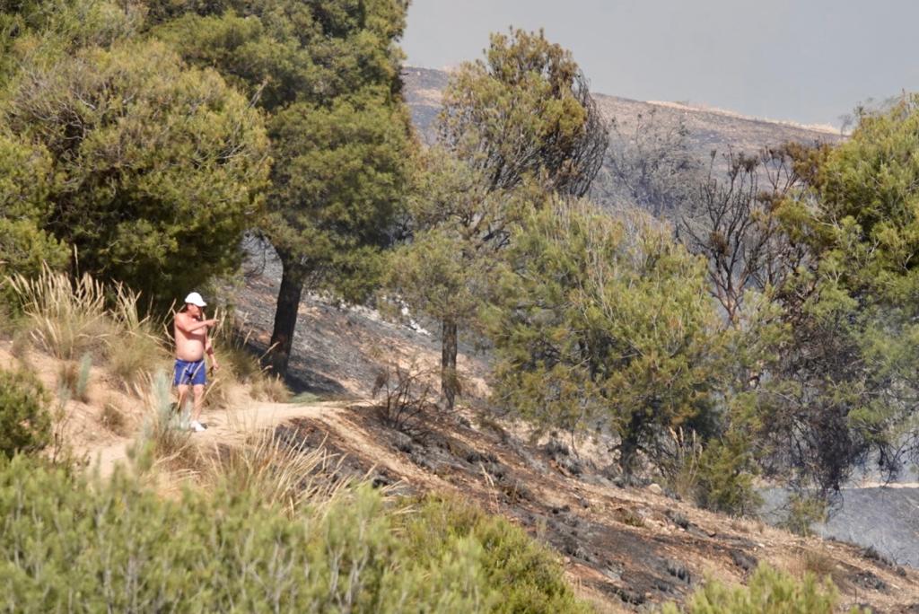 El fuego se ha originado en una zona cercana a viviendas y la Abadía del Sacromonte