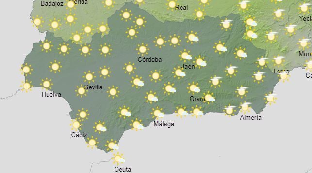 Estado del cielo este domingo en Andalucía