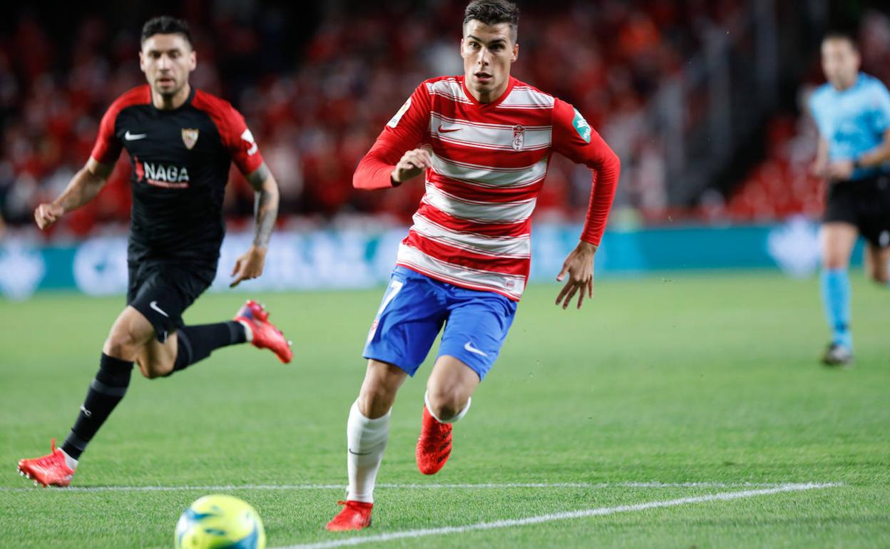 Alberto Soro, en un partido contra el Sevilla. 
