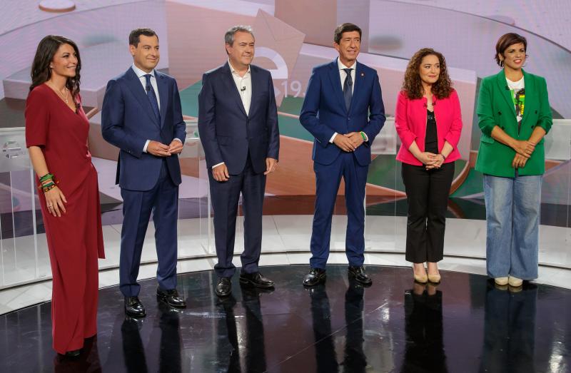 Candidatos en el debate de Canal Sur