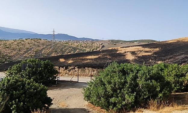 Estado en el que quedó la zona del incendio.