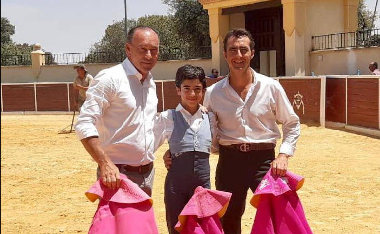 El maestro Pepín Liria, Marco Pérez y 'El Fandi' en Ciudad Real. 